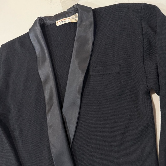 Vintage Talbots 100% Merino Wool Blazer Jacket Womens Small Black Career Classic - Picture 4 of 6